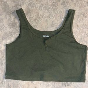ARMY GREEN CROP TOP